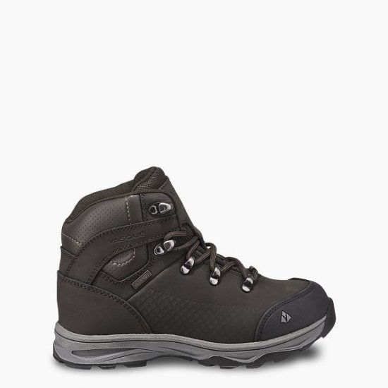 VASQUE | KID'S WATERPROOF HIKING BOOT IN BROWN-BUNGEE CORD - Click Image to Close